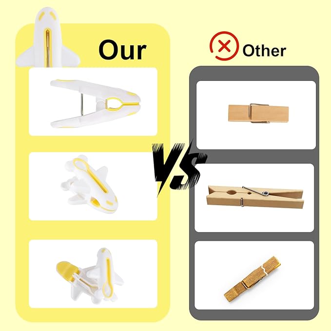 Plastic Clothes Pins Strong Clothespins-Heavy Duty Laundry Plane Clothes Clips - Image 5
