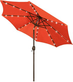 Blissun 9 ft Solar Umbrella, 32 LED Lighted Patio Umbrella, Table Market Umbrella, Outdoor Umbrella for Garden, Deck, Backyard, Pool and Beach (Orange) by Blissun