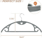 Grey Plastic Hangers 30 Pack, No Shoulder Bumps Ultra Thin Space Saving Clothes - Image 8