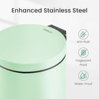 Cesun 1.2 Gallons Small Green Trash Can, Bathroom Garbage Can - Image 3
