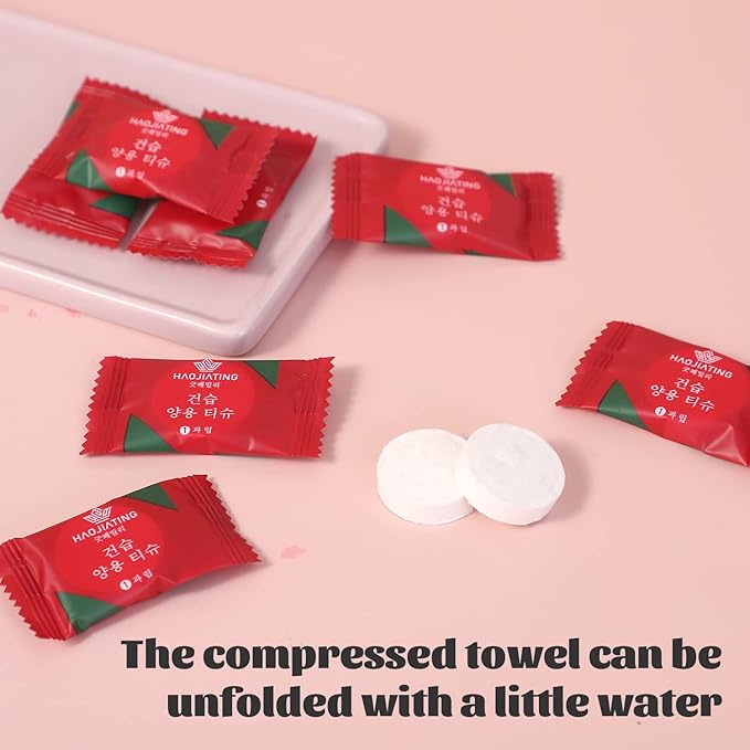 100 Pcs Mini Compressed Towels, Disposable Face Compressed Towel, Compressed - Image 7