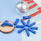 Jdesun 50pcs Blue Wood Clips Mini Clothespins Wooden Utility Paper Photo Clips - Image 7