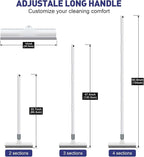 Floor Scrub Brush with 60 inch Long Handle, 2 in 1 Heavy Duty Stiff Bristle - Image 2