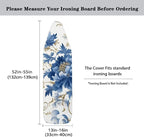 Blue Flowers Ironing Board Cover Thick Soft Ironing Board Protector - Image 5