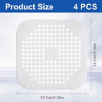 4Pcs Square Drain Cover for Shower, TPR Drain Hair Catcher Shower Drain Cover - Image 2