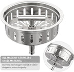 KONE 3-1/2 Inch Kitchen Sink Drain Strainer Assembly Made by All Stainless Steel - Image 2