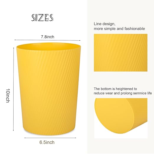 UUJOLY Small Trash Can Wastebasket Garbage Can Container Bins - Image 2
