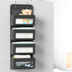 Simple Houseware 4 Clear Window Pocket Over Closet Door Storage Hanging - Image 6