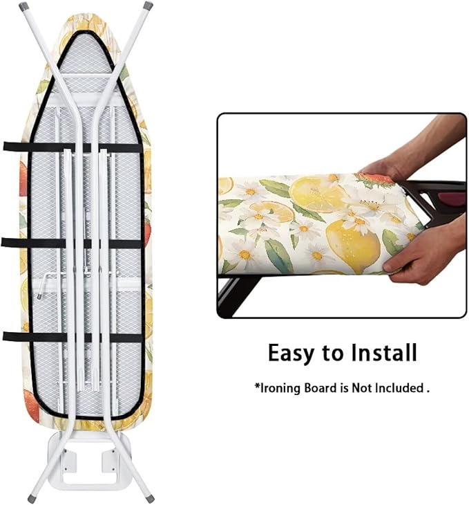 Cute Floral Lemon Ironing Board Cover and Pad Standard Ironing Board Cover - Image 4