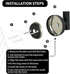 Vuzvuv 2-Pack Matte Black Wall-Mounted Towel Hooks, SUS304 Stainless Steel - Image 3
