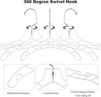 VWV 24pcs Clear Plastic Non-Slip Heavy Duty Hangers - Image 3