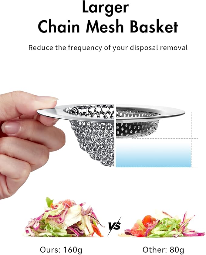 Sink Drain Strainer, Reversible Easy Clean Mesh Sink Strainer - Image 4