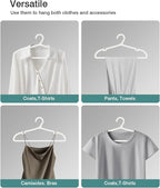 30 Pack Clothes Hangers, Non Slip Plastic Coat Hangers, Space Saving Hangers - Image 6