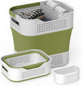 TECHMILLY Collapsible Plastic Laundry Basket Hamper by TECHMILLY