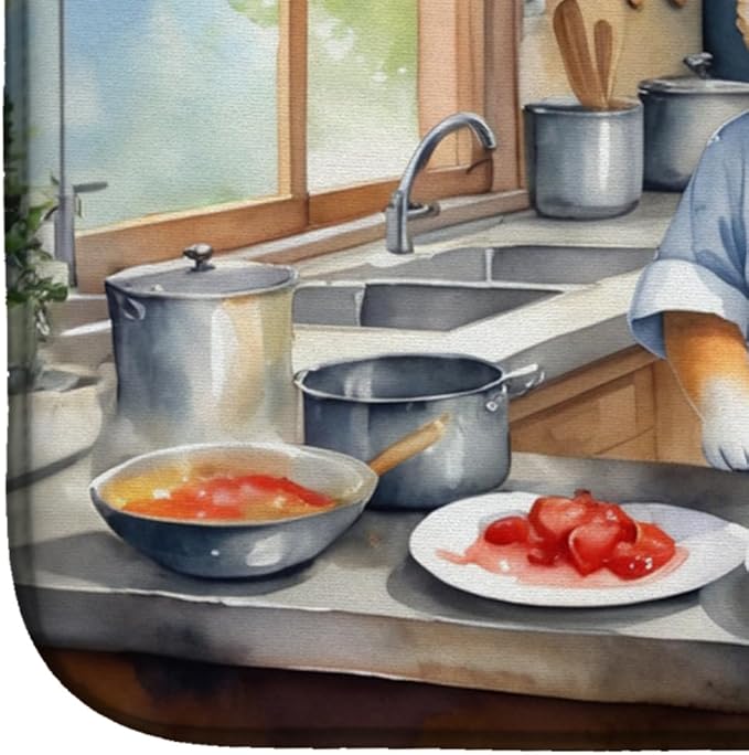 Caroline's Treasures DAC6326DDM Shiba Inu The Chef Dish Drying Mat Absorbent - Image 4
