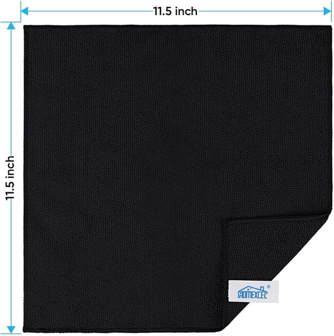 HOMEXCEL Black Microfiber Cleaning Cloth, 24 Pack Cleaning Towels - Image 2
