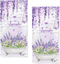 Lavender Hand Towels Set of 2 Lightweight Breathable Purple Floral Bath Towels by qiuhuang