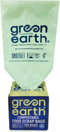 Green Earth Compostable Bags for Countertop Compost Bins, 1.2 Gallon, Extra by GreenEarthCompostable