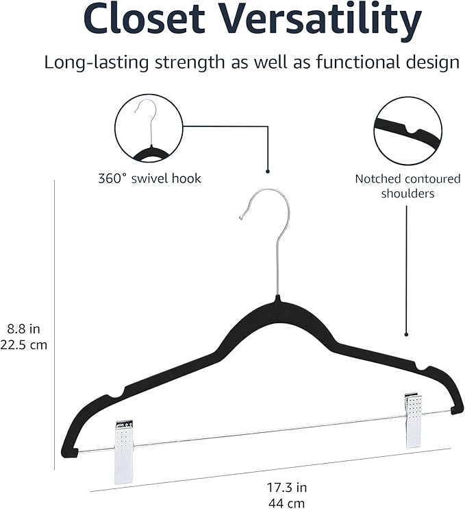 Amazon Basics Velvet Non-Slip Skirt Clothes Hangers - Image 5