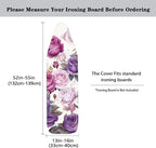 ZDCUSTOM Purple Flower Ironing Board Cover Ironing Board Replacement Pad and - Image 5