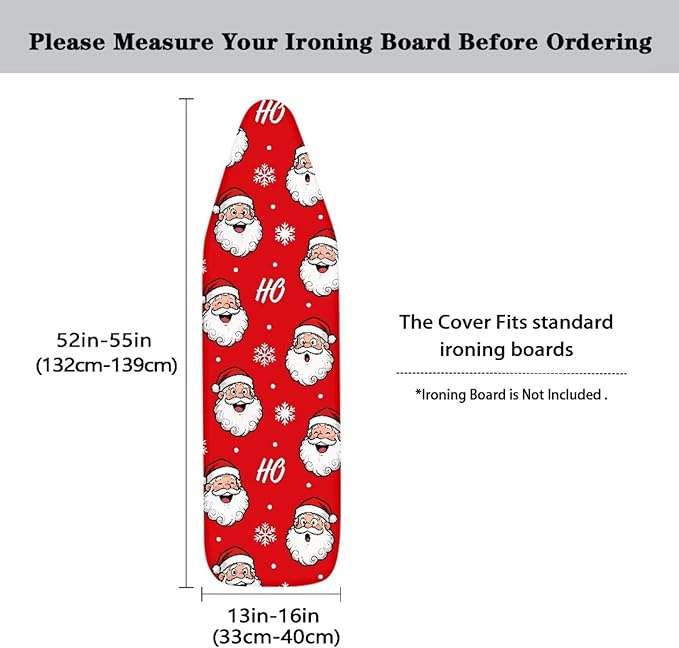 Cute Christmas Santa HOHOHO Ironing Board Cover Table Top Ironing Board Cover - Image 5