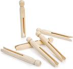 TOPZEA 100 Pack Round Wooden Clothespins, Old Fashioned Unfinished Wood Doll - Image 3