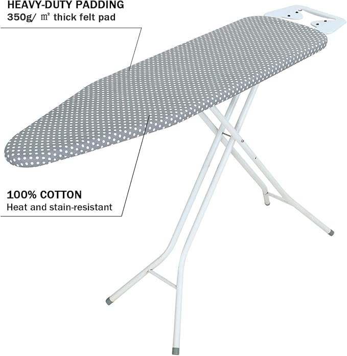 Ironing Board Cover and Pad Standard Size 15 x 54, 3 Pairs of Hook and Loop - Image 3