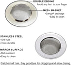 1.50" Bathtub Strainers, Bathroom Sink Strainers, Shower Drain Hair Catcher - Image 3