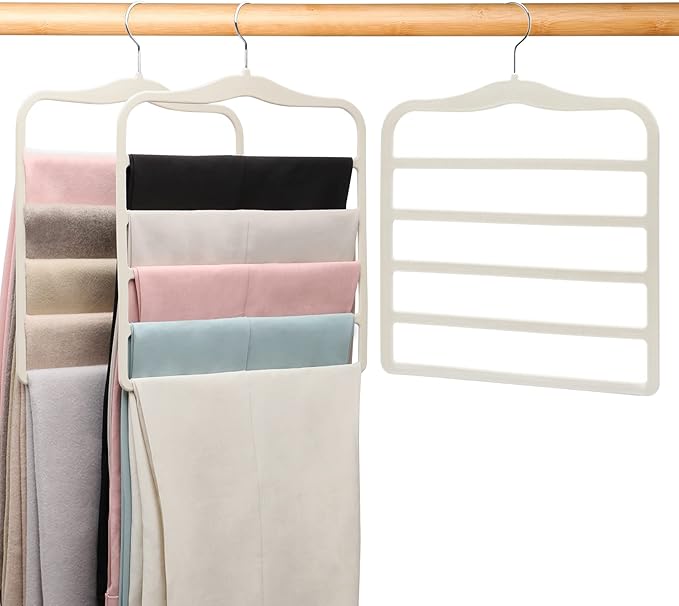 Pants Hangers Space Saving, Organization and Storage by JUUBAOOPN
