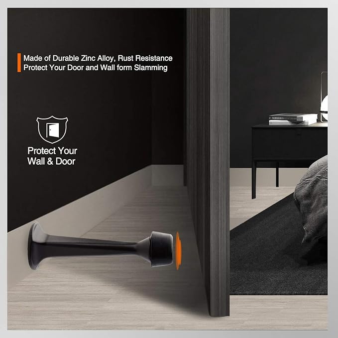 2 Pack Solid Rigid Door Stops - Image 5