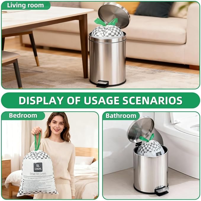 XUXRUS Small 1.6 Gallon Trash Bags - Image 8
