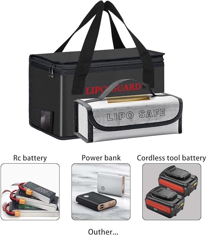 Lipo Battery Safe Bag Large Capatity Fireproof Bag - Image 8