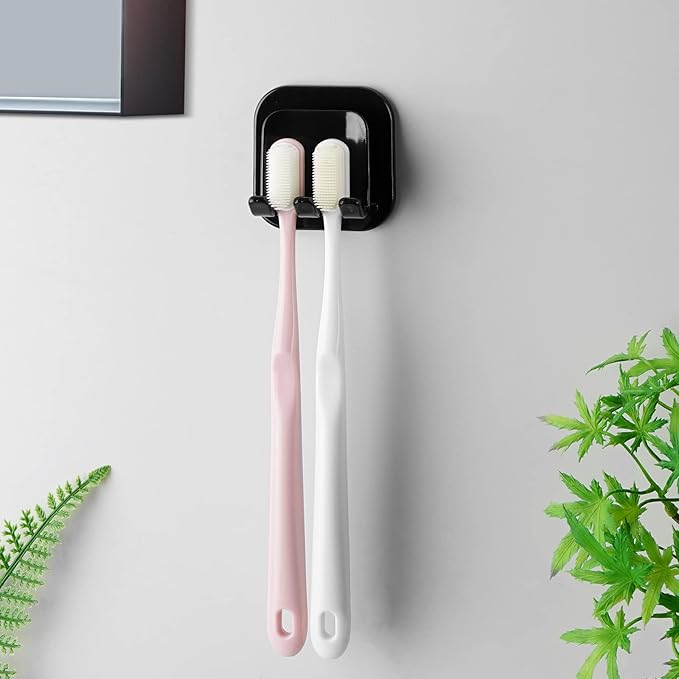 2 PCS Self-Adhesive Toothbrush Holders Wall Mounted, Water Proof Toothbrush Hook - Image 5