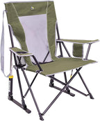 GCI Outdoor Comfort Pro Rocker Camping Chair | Portable Folding Rocking Chair with Durable Armrests & Drink Holder — Loden Green by GCIOUTDOOR