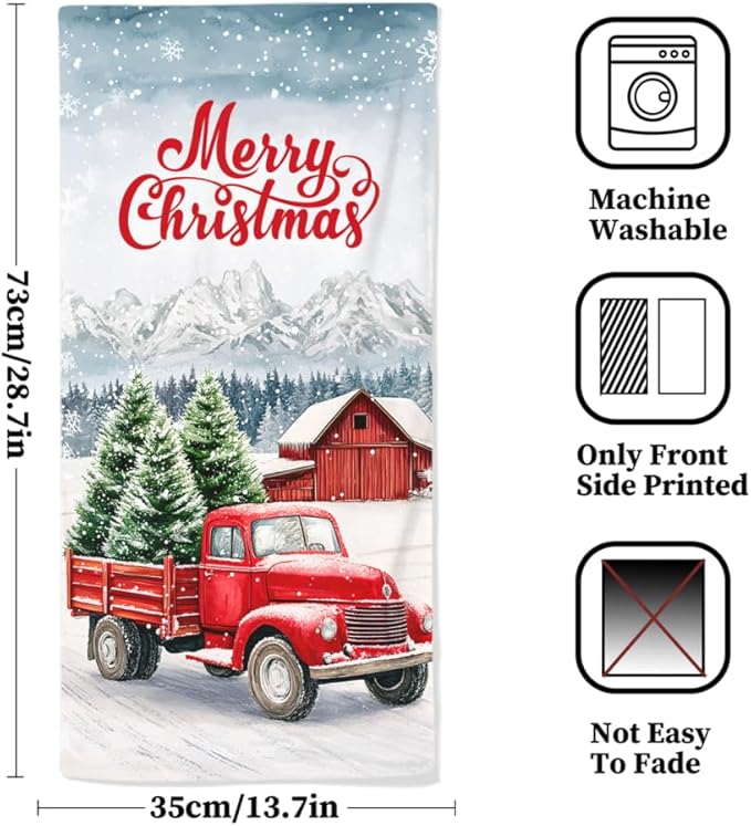 Christmas Hand Towels for Bathroom - Image 2