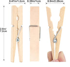 KINGLAKE Natural Clothes Pins Wooden - Image 2