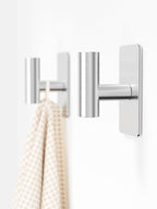Towel Hooks for Bathrooms – 2 Pack, Brushed Silver Finish, T-Shaped Stainless - Image 8