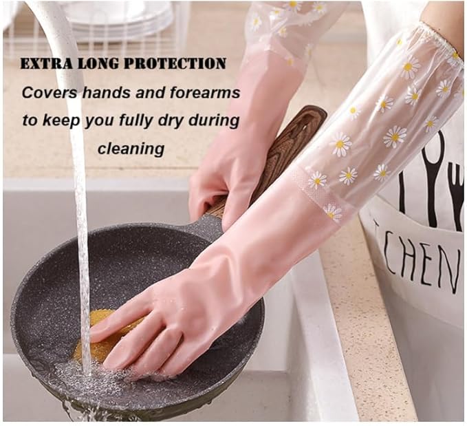 Dishwashing Cleaning Gloves Tear-Resistant Rubber Household Cleaning Gloves - Image 8