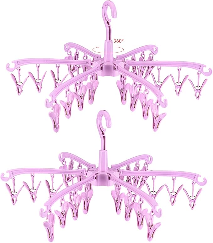 Foldable Drying Rack with 24 Clips by BONYCUST