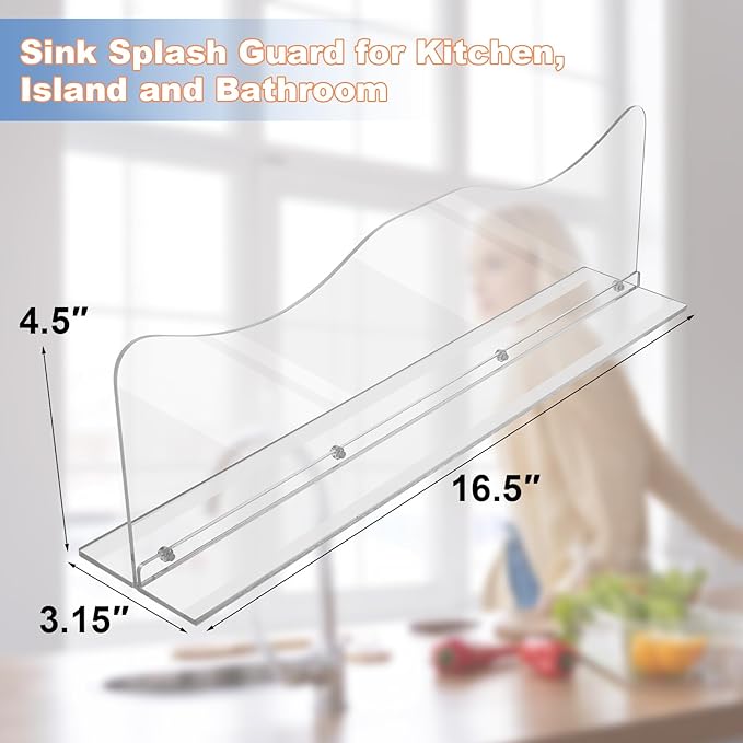 Beautyflier Splash Guard for Kitchen Sink Area Placed, Premium Kitchen Sink - Image 4