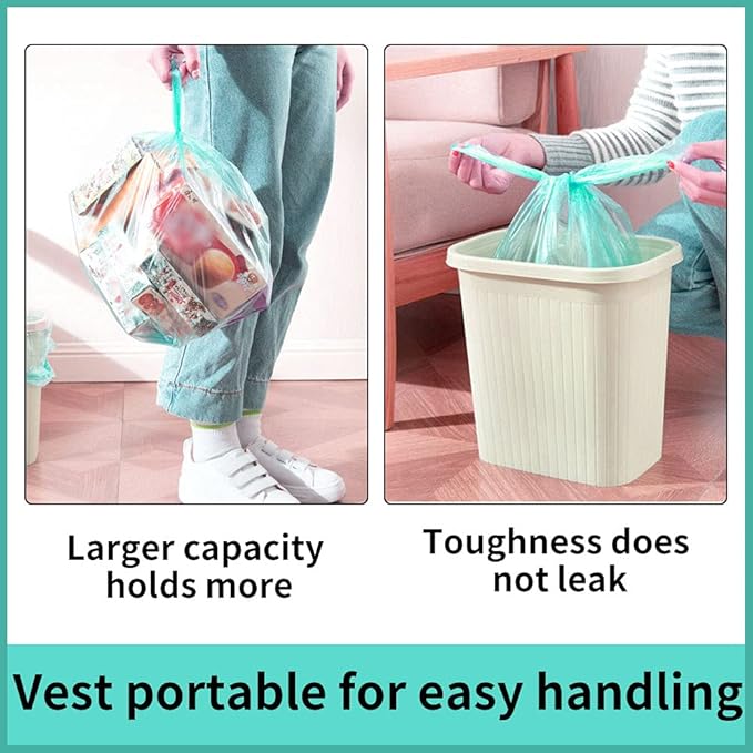 Trash Bags, 5 Rolls/100 Counts Small Garbage Bags - Image 3