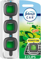 Febreze Car Air Freshener, Odor-Fighting Automotive Vent Clip, Gain Original by Febreze