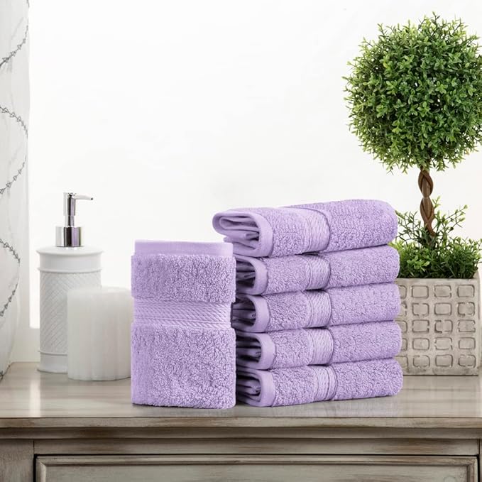 Superior Solid Egyptian Cotton Face Towel Set - Image 2