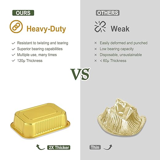 6" x 4" Heavy-Duty Aluminum Foil Pans - Image 5