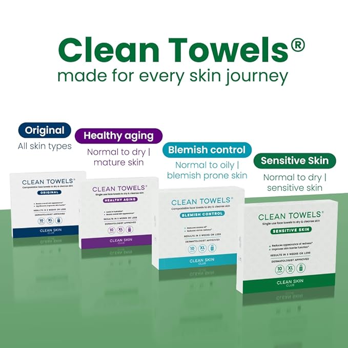 Clean Skin Club Clean Towels® XL Sensitive Skin | Travel Pack, Ultra-Soft - Image 10