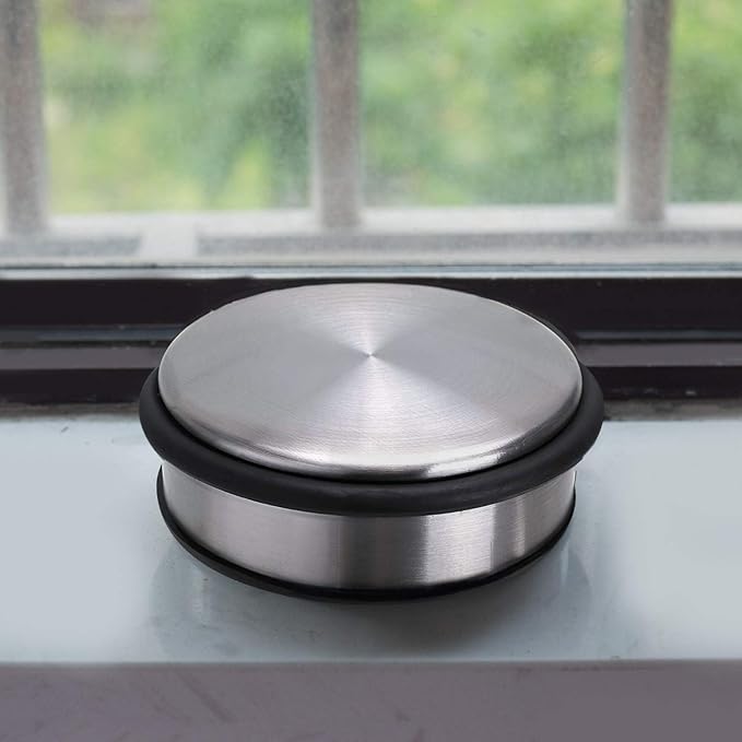 KINJOEK 2 Packs Heavy Duty No Drill Door Stopper, Stainless Steel Door Stop - Image 6