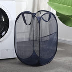 2 Pack Laundry Basket, Foldable Mesh Pop-up Laundry Hamper - Image 2