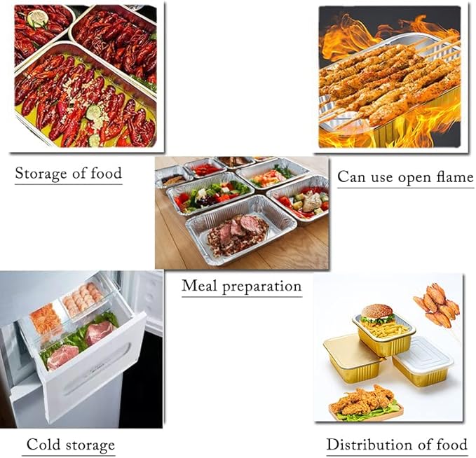 20pack 13 "x9 aluminum foil baking pan（3500ml） tray, steaming table tray - Image 8