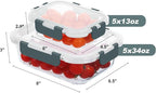 KOMUEE 10 Pack Glass Food Storage Containers, Meal Prep Containers - Image 7
