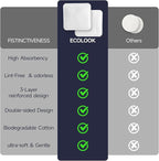 ECOLOOK Triple-Layer Cotton Facial Pads | Textured Exfoliating & Ultra-Soft - Image 6